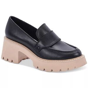Dolce Vita Halona Lug-Sole Platform Loafer Pumps Black Women’s Size 8 ChunkyChic